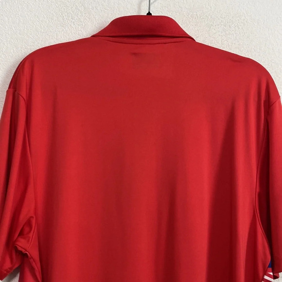 PGA Tour Men's Red Blue Preppy Pro Series Athletic Fit Golf Polo Shirt Size XL - Picture 4 of 7